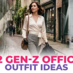 Stop feeling boring at the office! 👩‍💼 Here are 12 polished and professional work outfit ideas for women that nail the Gen-Z aesthetic. Read more at NoMoreWear.com!